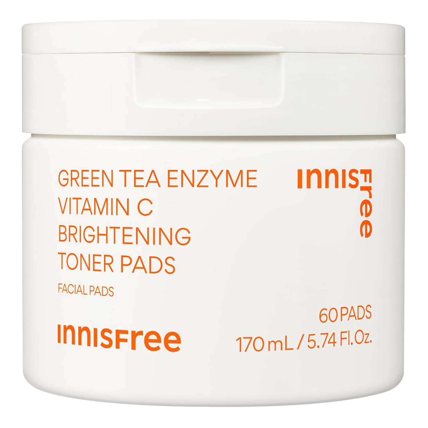 Innisfree Green Tea Enzyme Vitamin C Brightening Toner Pads - Anti Dark Spots 170 Ml