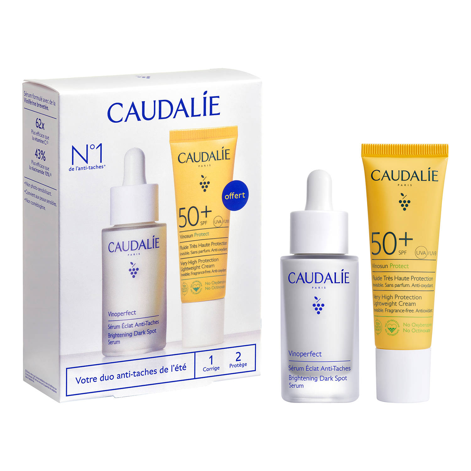 Caudalie Vinoperfect Serum And Suncare Set