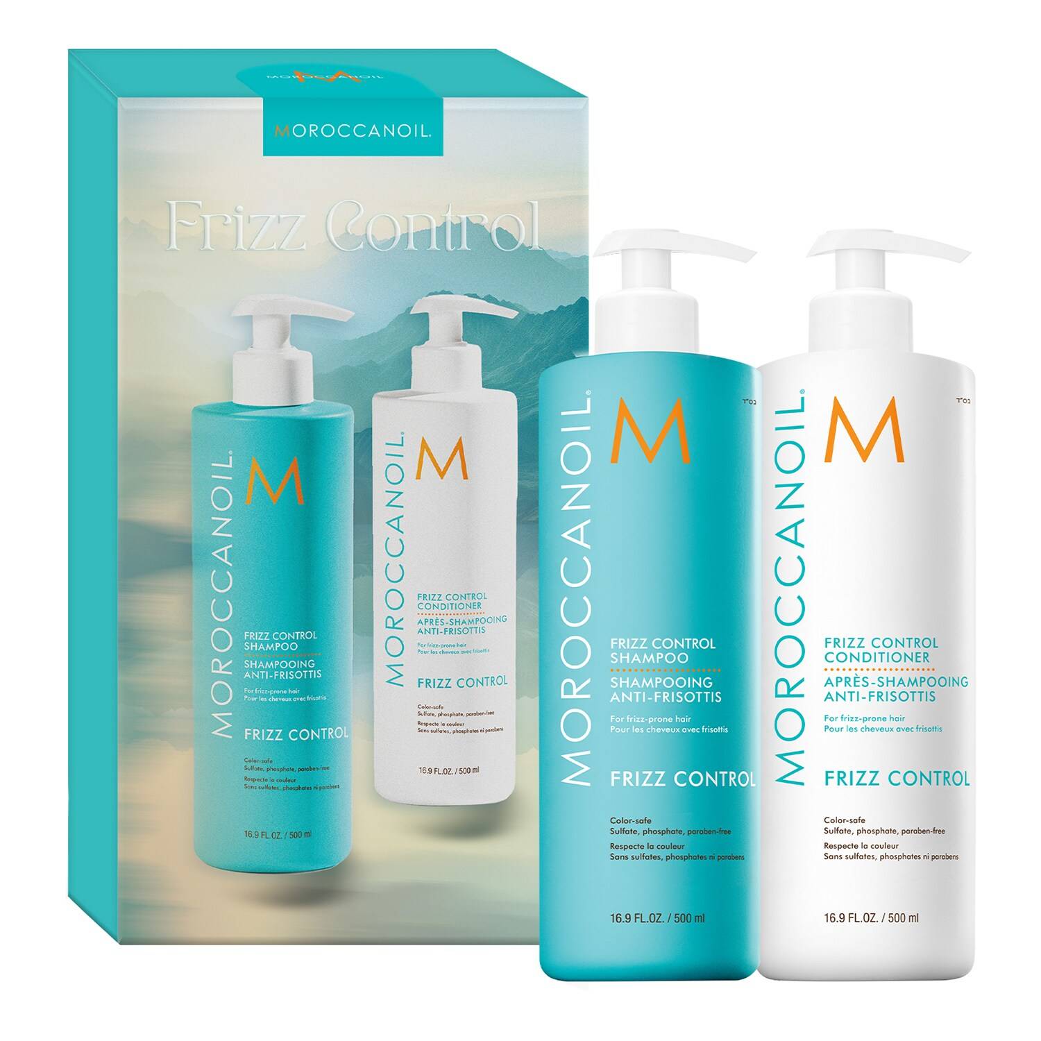 Moroccanoil Shampoo & Conditioner Frizz Control Hair Routine Duo