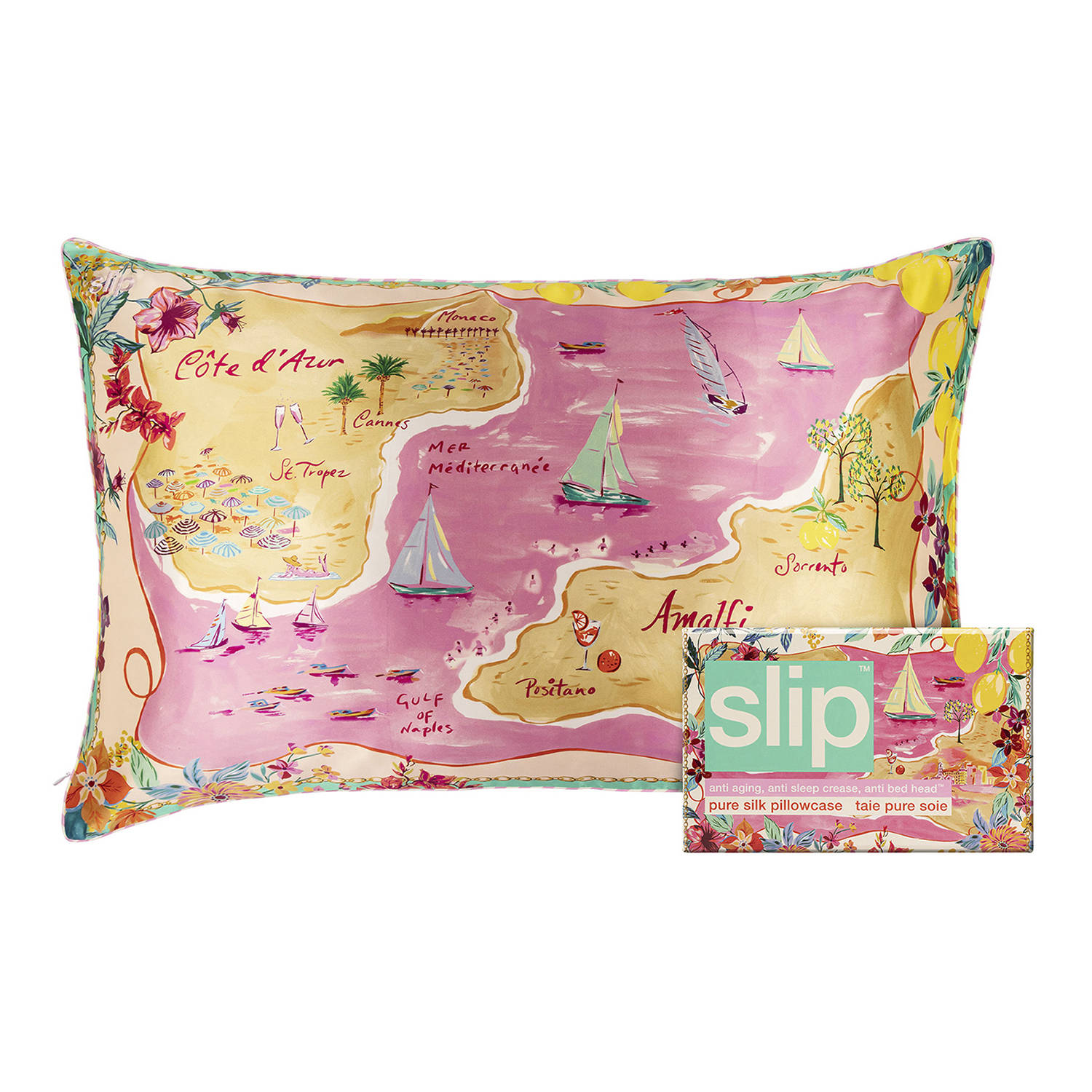 Slip Pure Silk Queen Pillowcase Beach Club