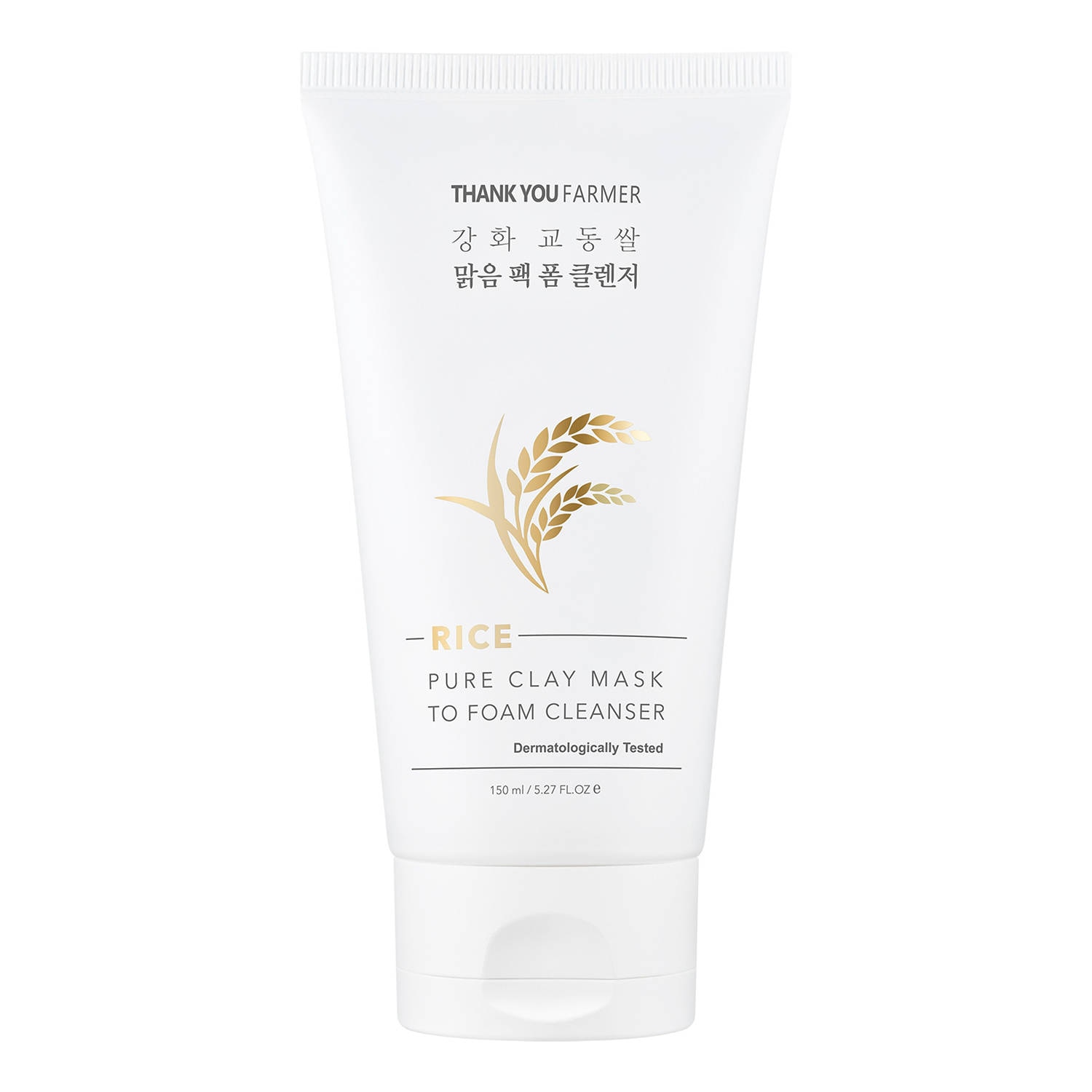 Thankyou Farmer Rice Pure Clay Mask To Foam Cleanser 150Ml