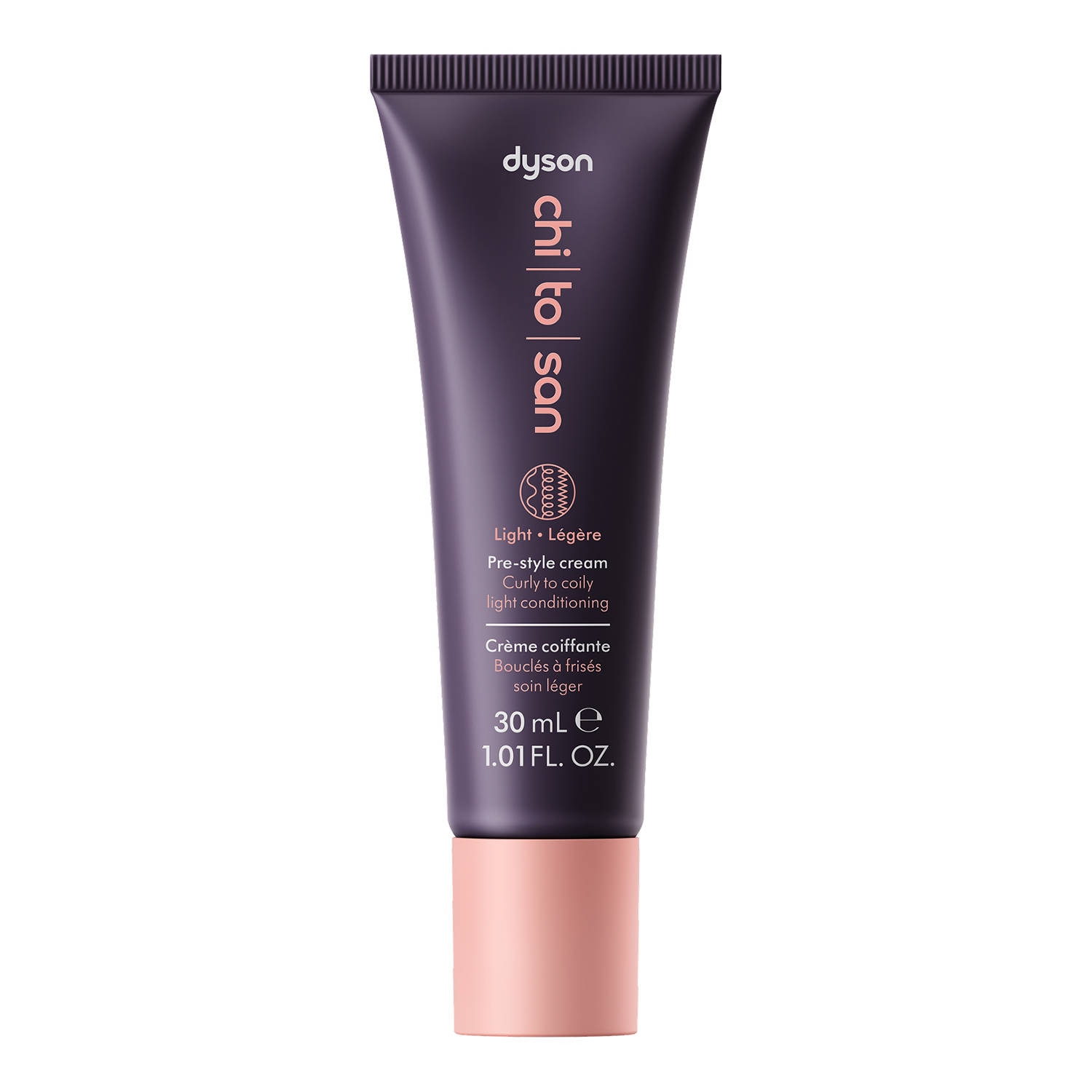 Dyson Chitosan Pre Style Cream Mini Curly To Coily Light Conditioning 30Ml