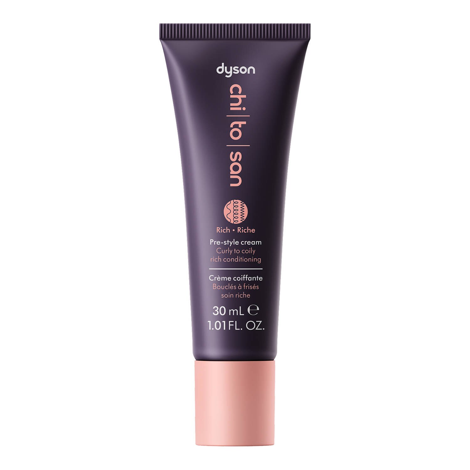 Dyson Chitosan Pre Style Cream Mini Curly To Coily Rich Conditioning 30Ml