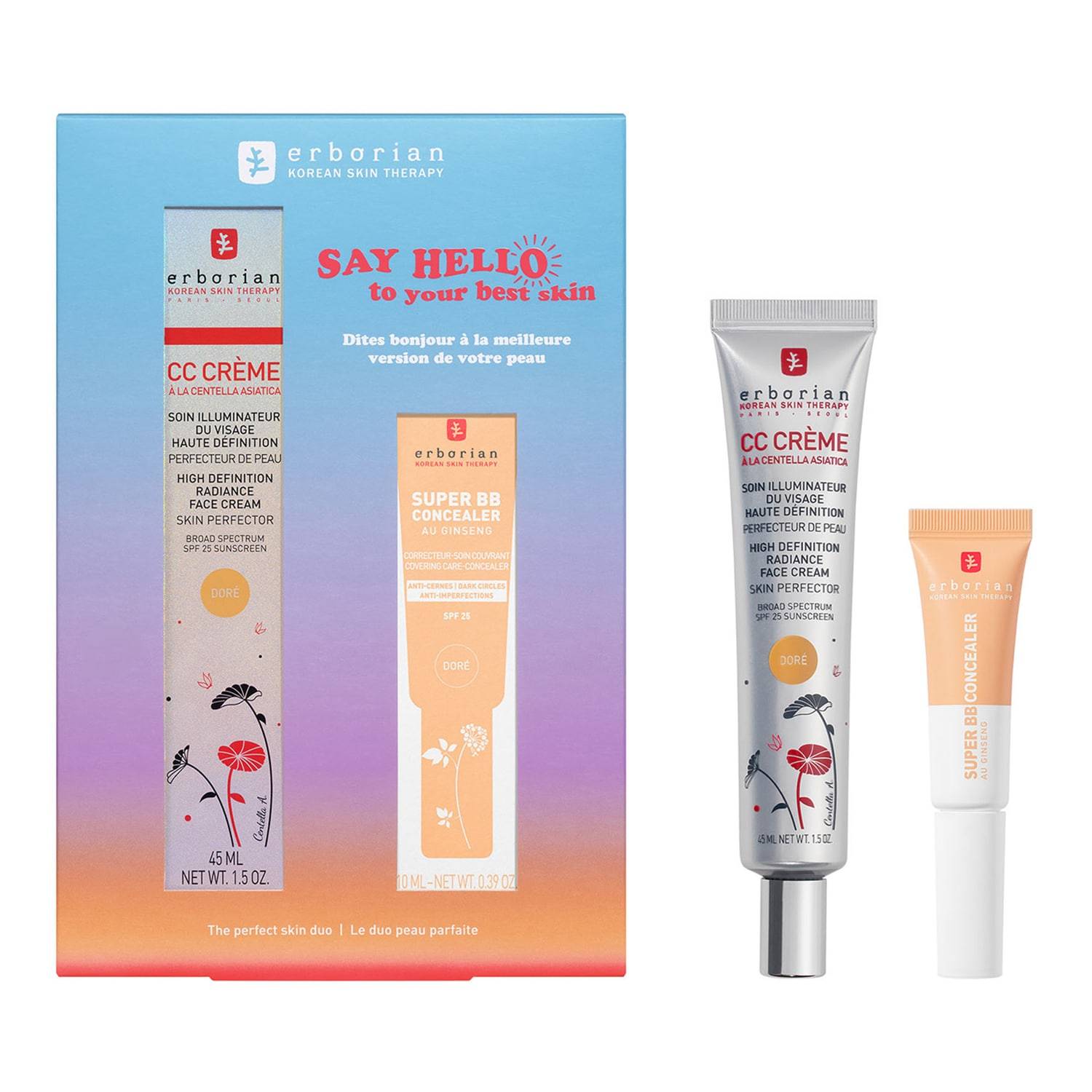 Erborian Super Bb Concealer & Cc Cream Duo Doré
