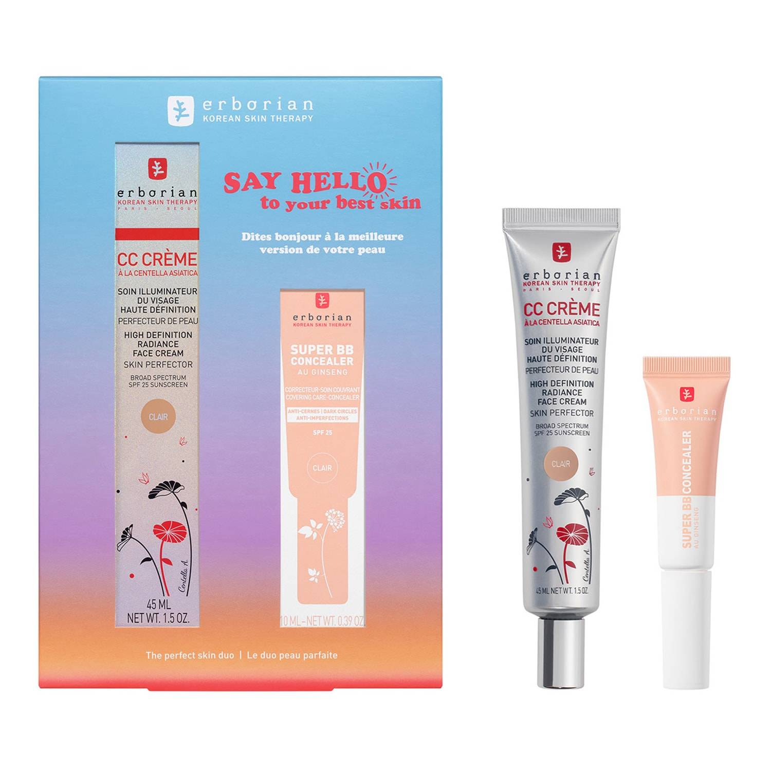 Erborian Super Bb Concealer & Cc Cream Duo Clair