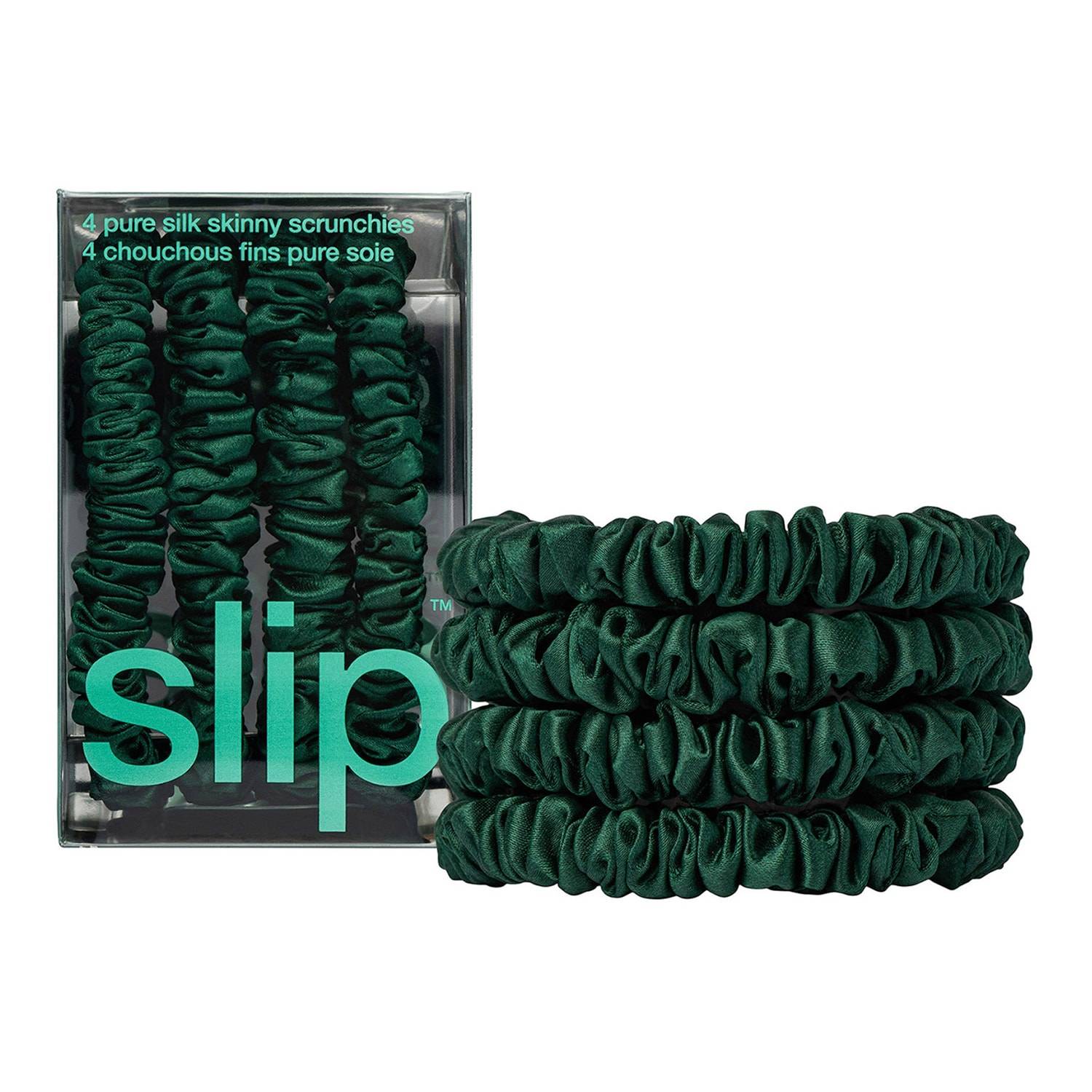 Slip Pure Silk Skinny Scrunchies Forest Set Of 4