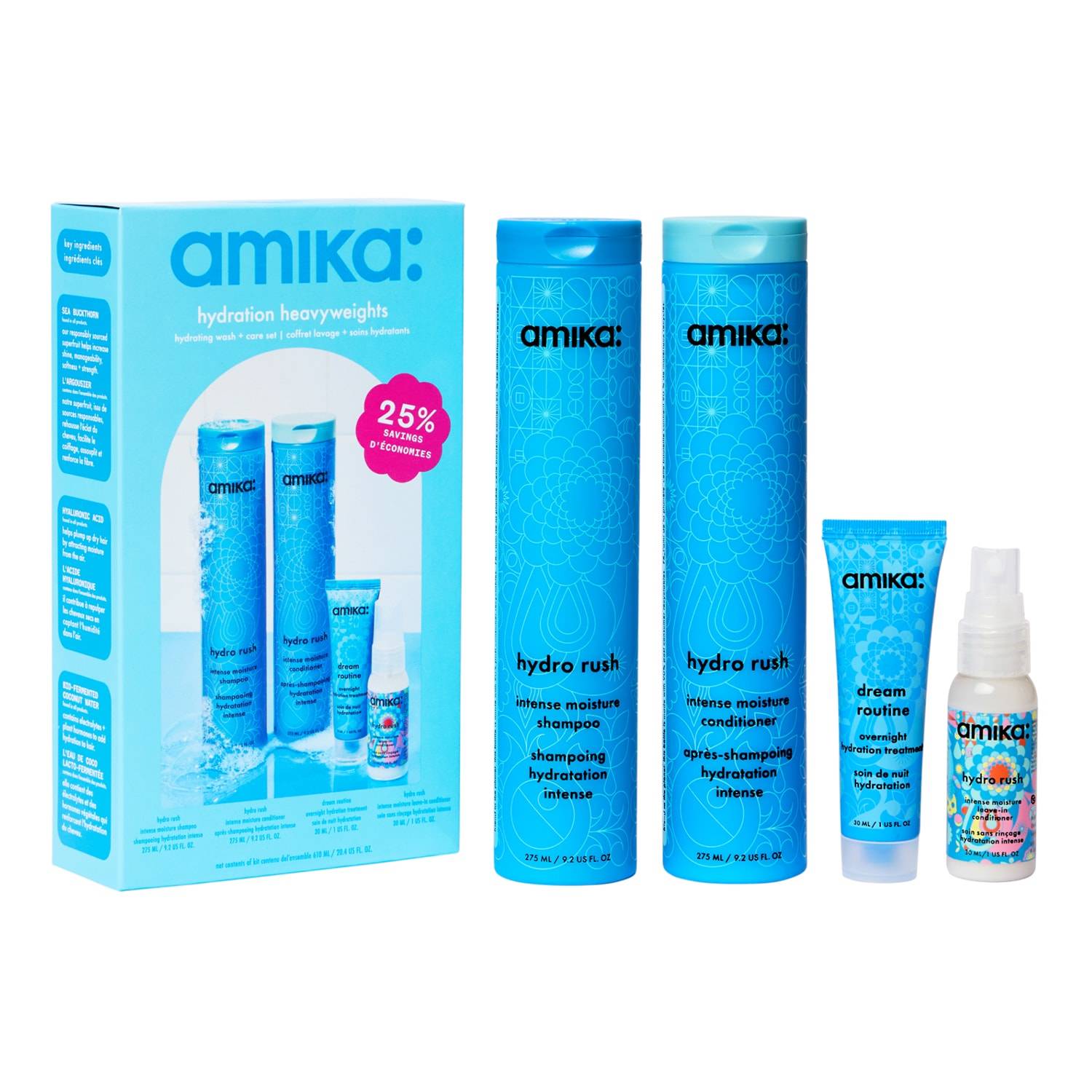 Amika Hydration Heavyweights Hydrating Wash + Care Set
