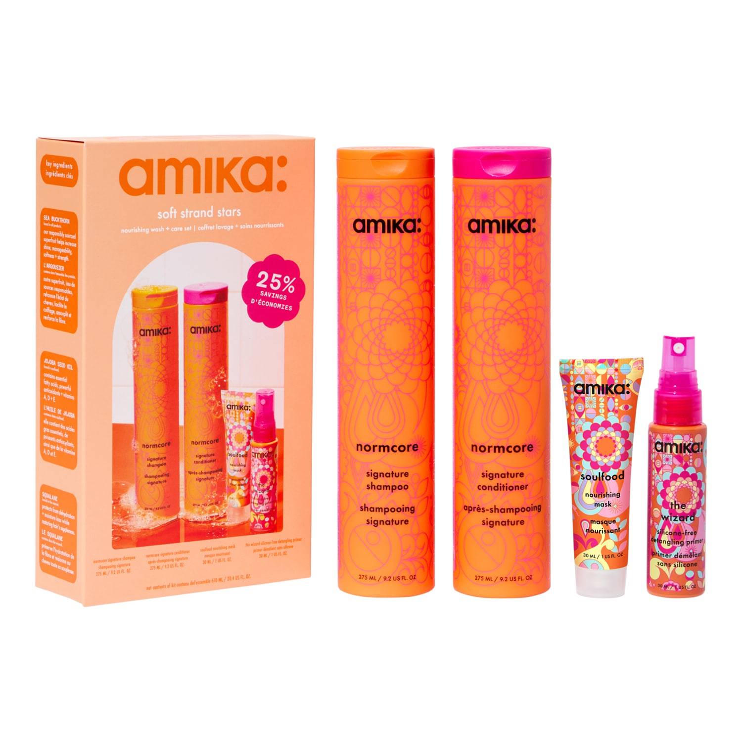 Amika Soft Strands Stars Nourishing Wash + Care Set