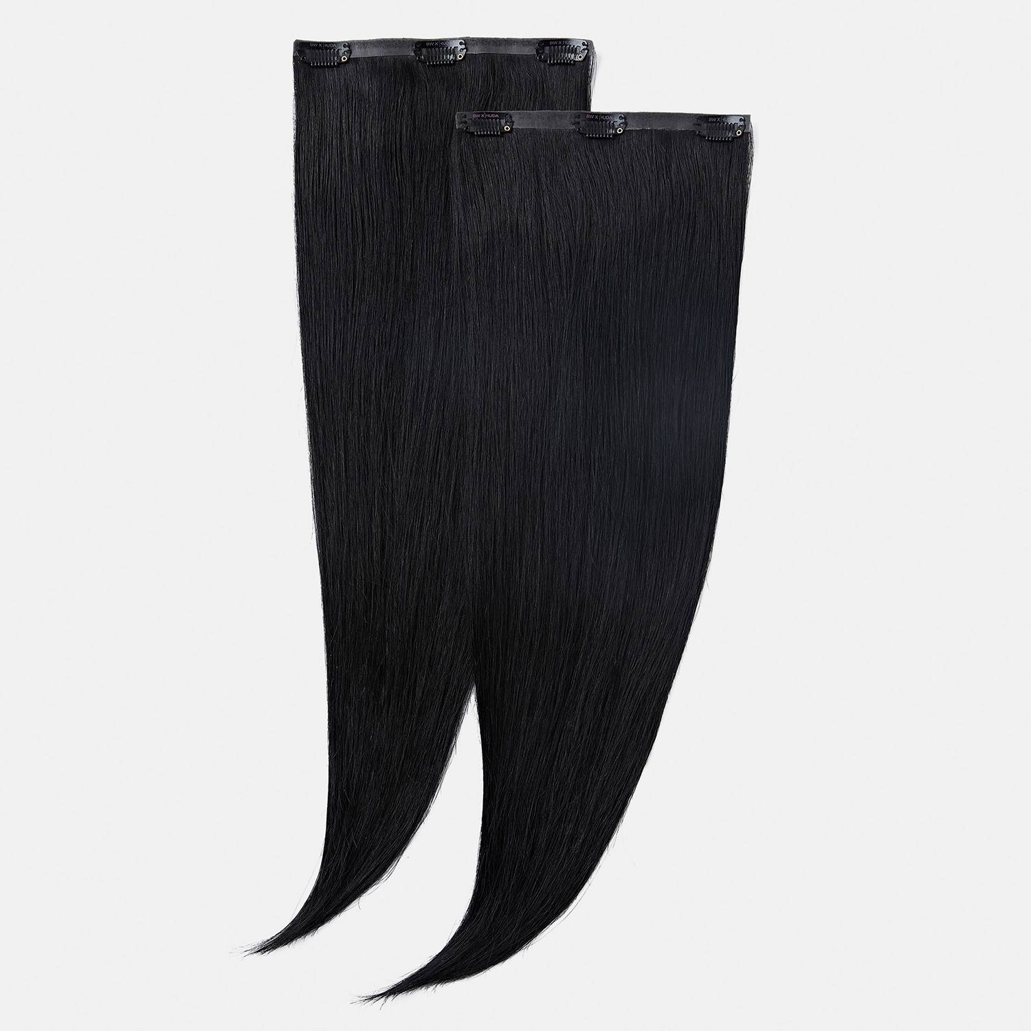 Beautyworks X Huda Barely There Mix & Match Duo 18" Jet Set Black