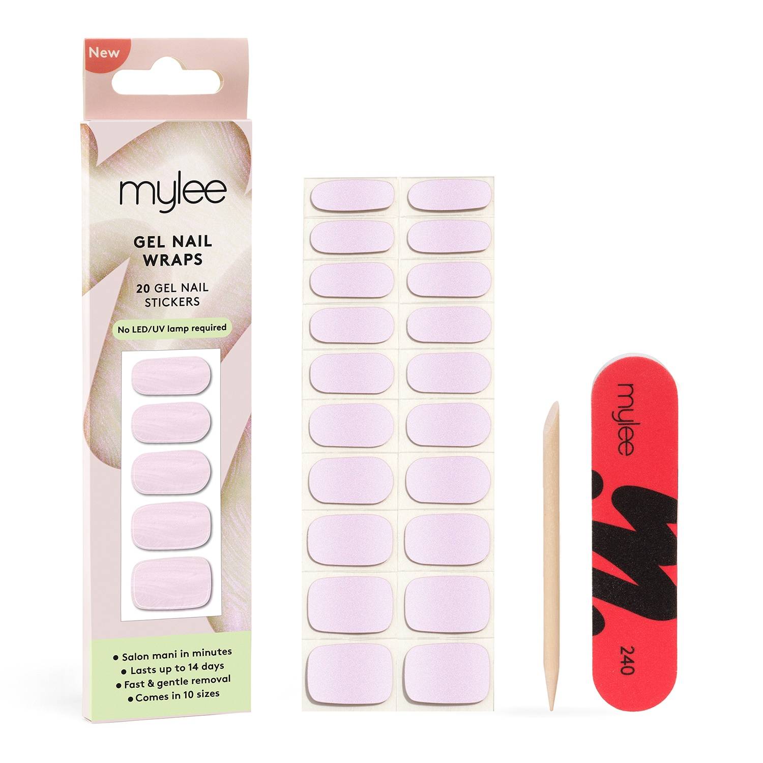 Mylee Gel Nail Wraps 20 Pieces Sea Shell