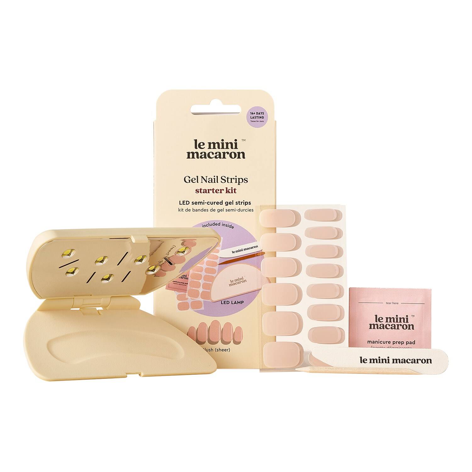 Le Mini Macaron Blush Gel Nail Strips Starter Kit