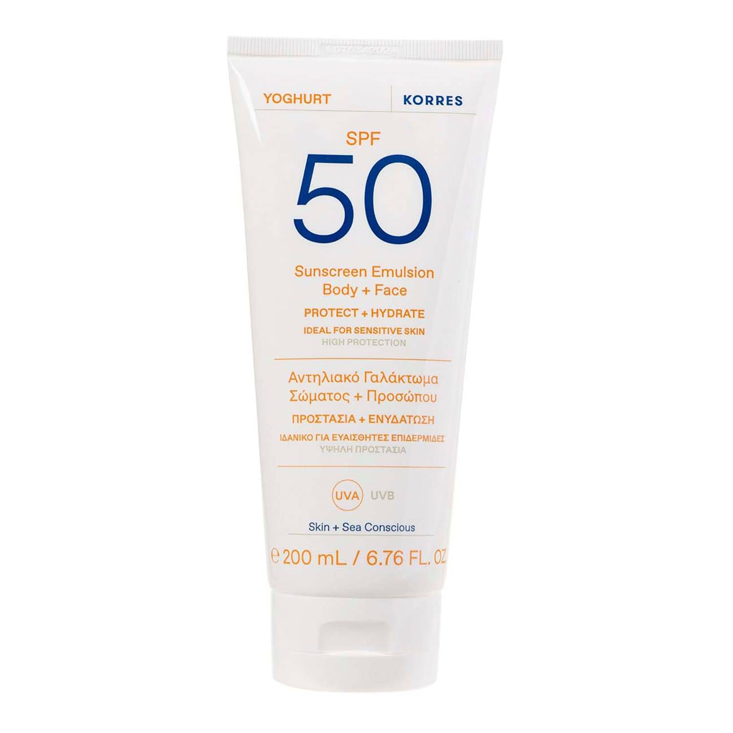 Korres Yoghurt Sunscreen Spf50 Body + Face 200Ml