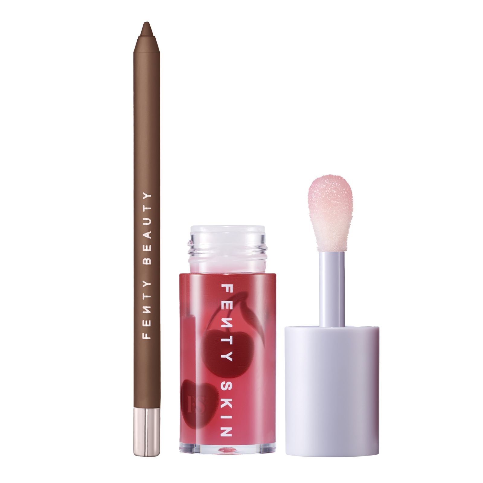 Fenty Treatz Lip Oil & Trace' Out Lip Liner In Extra Thigh  Bundle