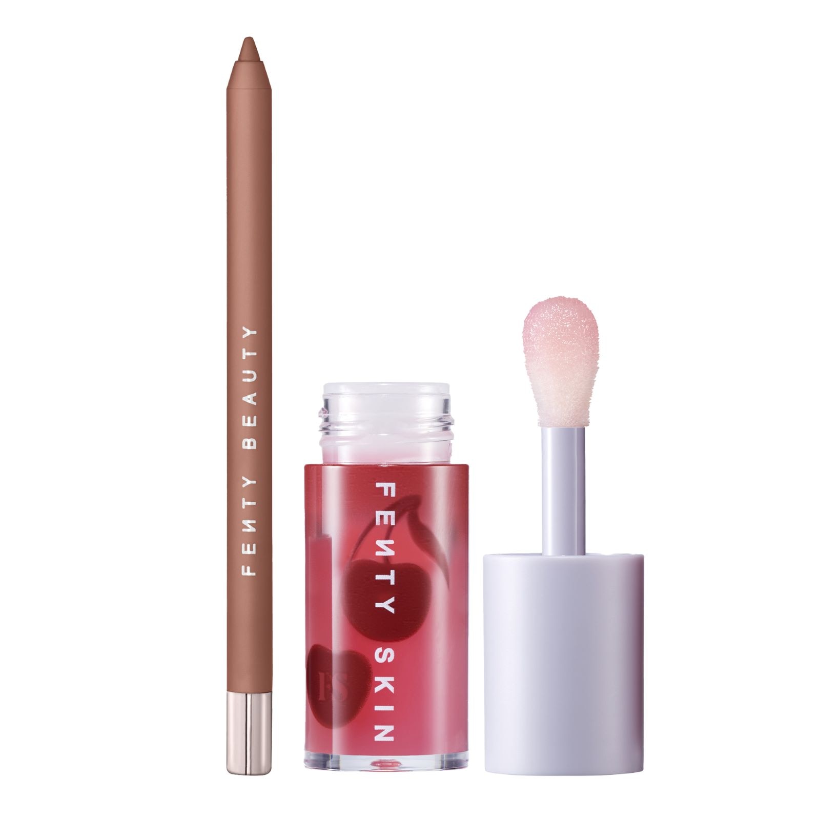 Fenty Treatz Lip Oil & Trace' Out Lip Liner In Pnut Butta Bundle