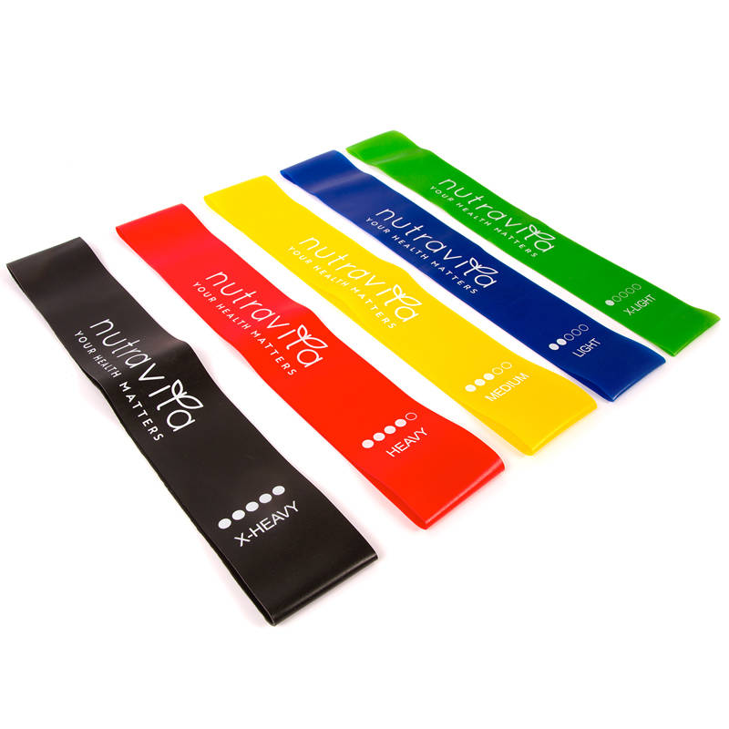 Nutravita Ltd Nutravita - Resistance Bands With Different Levels X 5 In Portable Bag