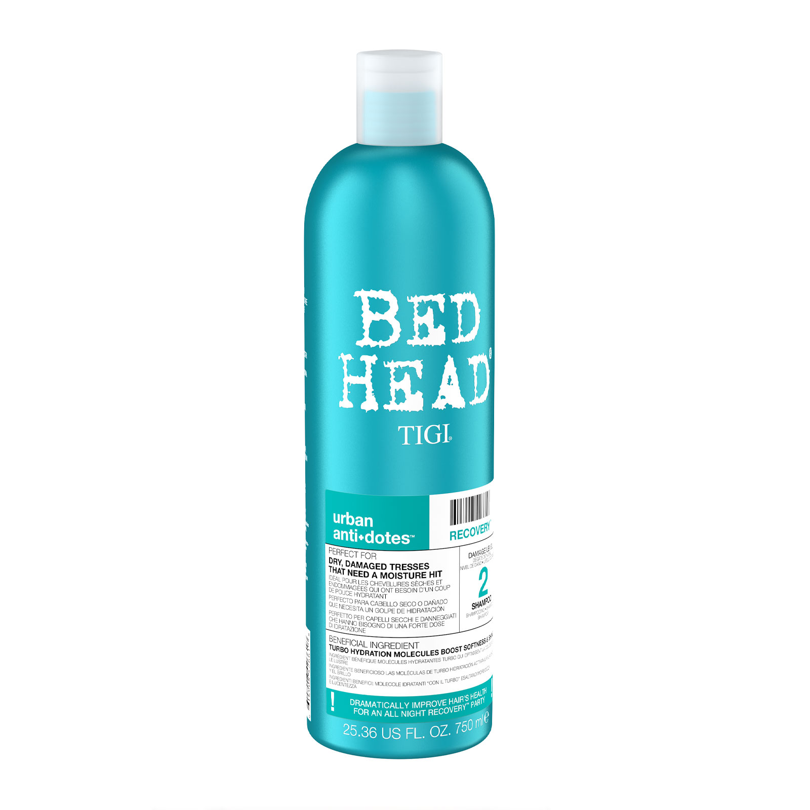 Bed Head By Tigi Urban Antidotes Recovery Moisture Shampoo For Dry Hair 750Ml