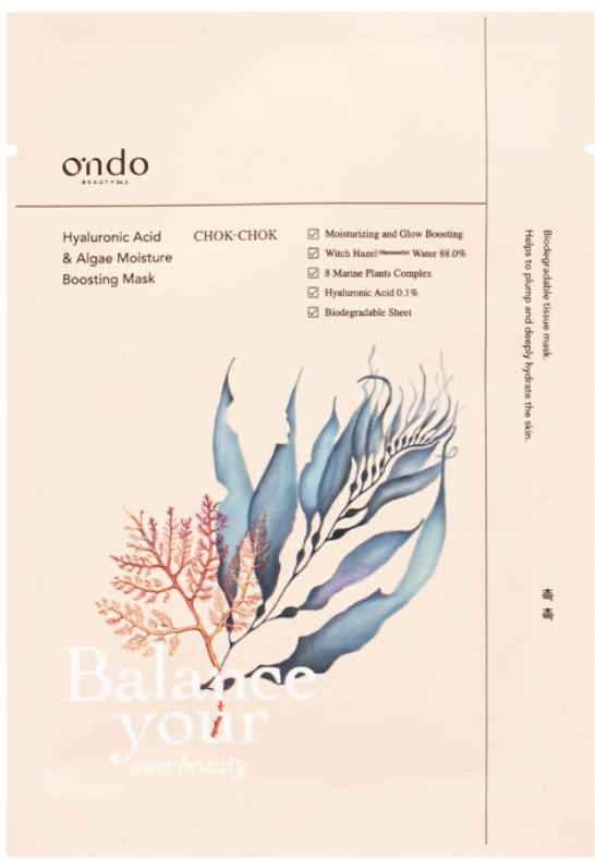 Ondo Beauty 36.5 Hyaluronic Acid & Algae Moisture Boosting Mask 25ml