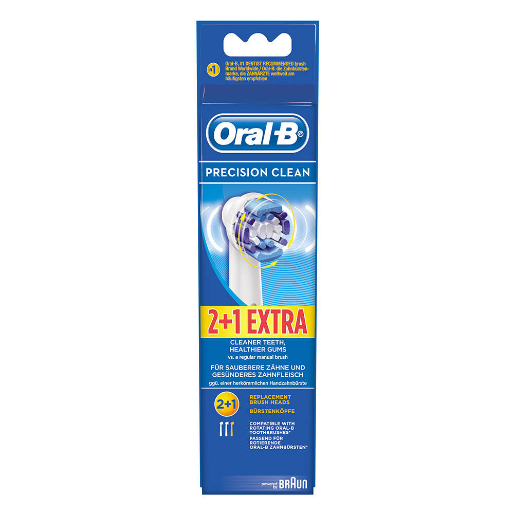 Oral-B Precision Clean Toothbrush Head Refills - 3 Brush Heads