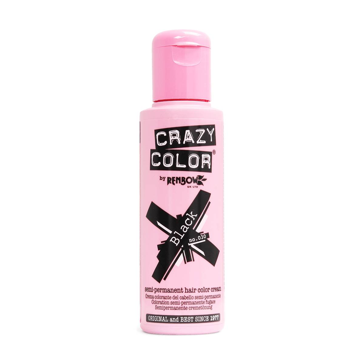 Crazy Color Semi Permanent Hair Colour Cream - Black 100ml