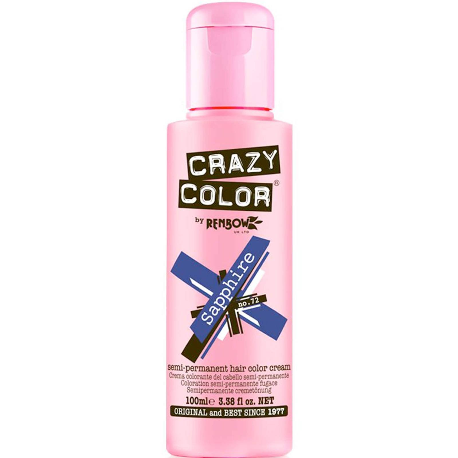 Crazy Color Semi Permanent Hair Colour Cream - Sapphire 100ml