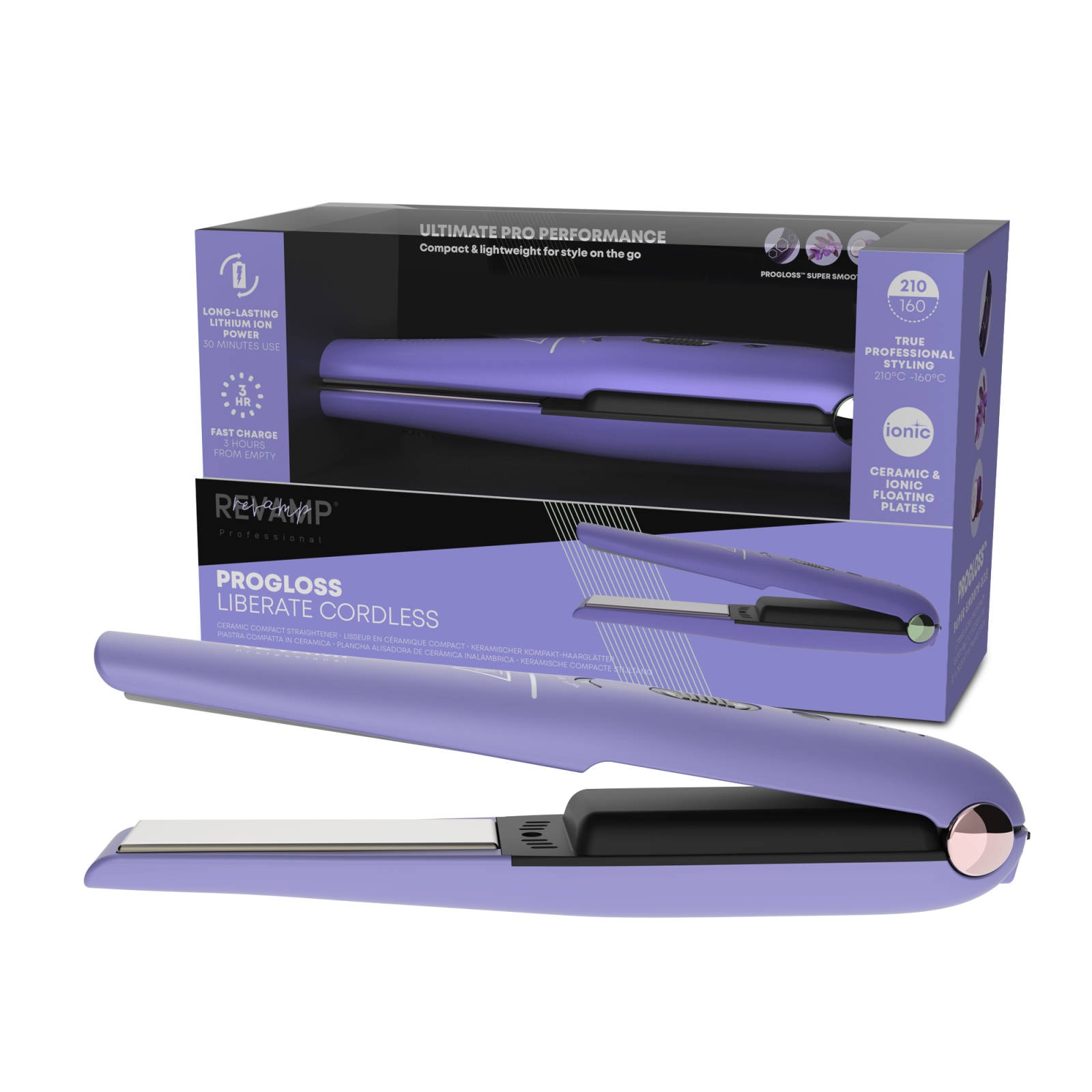 Revamp Progloss Liberate Compact Cordless Straightener Light