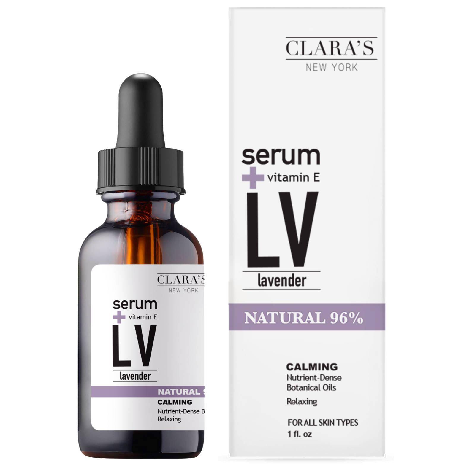 Clara'S New York Calming Lavender Facial Serum 30Ml