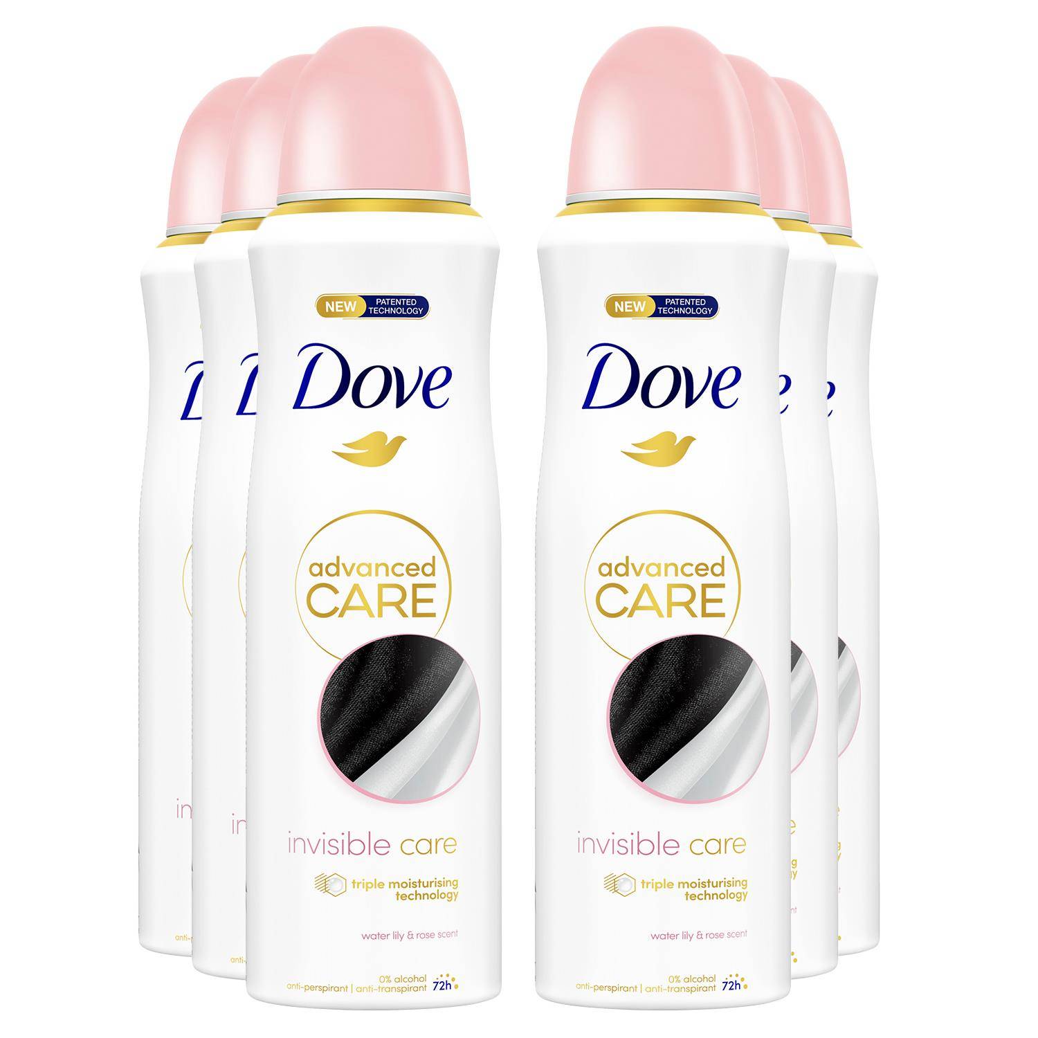 Dove Advanced Care Anti-Perspirant Deodorant Invisible Care, 200Ml, 3 Pack - Image 1