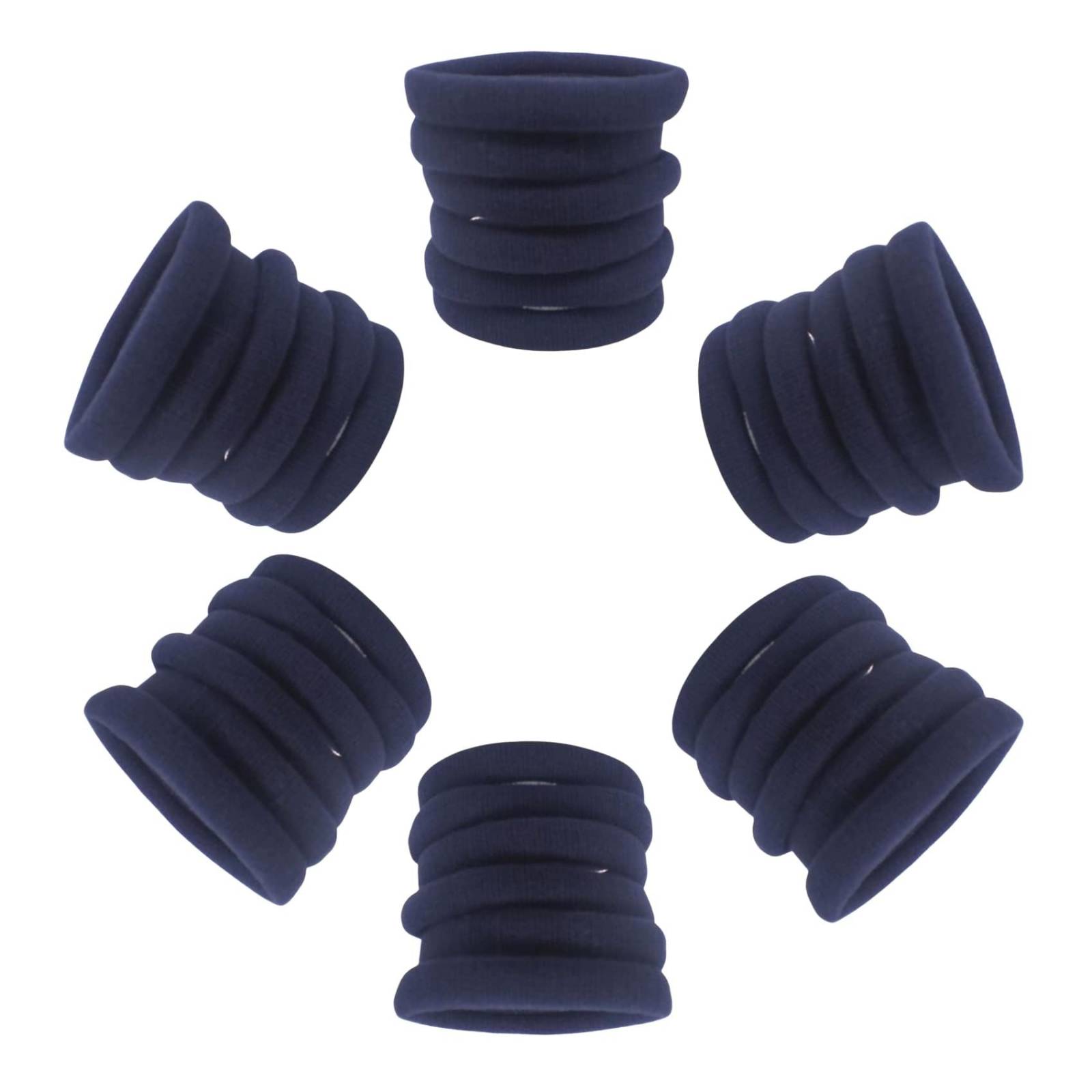 Topkids Accessories 36 Pc Thick Hair Bands, Hair Bobbles, Elastic Ponytail Holders, Hair Ties, No Da
