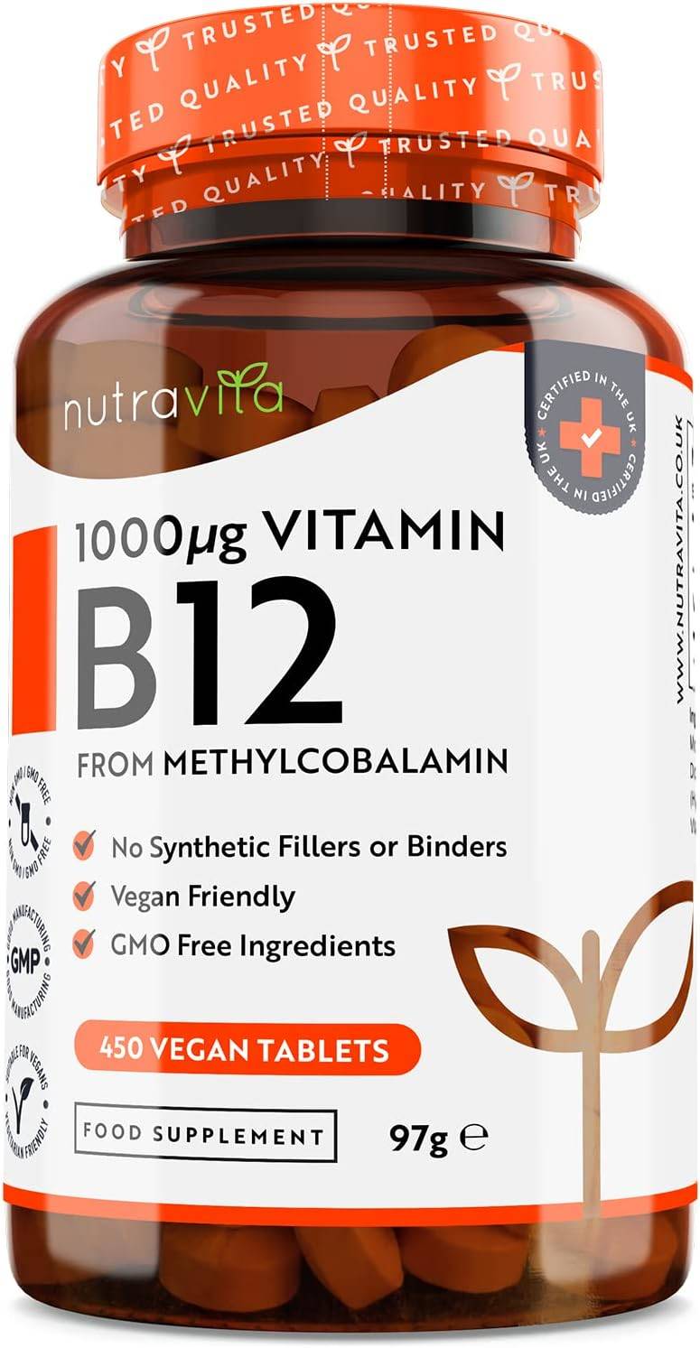 Nutravita - Vitamin B12 1000Mcg - 450 Vegan Tablets - 15 Months Supply - Image 1