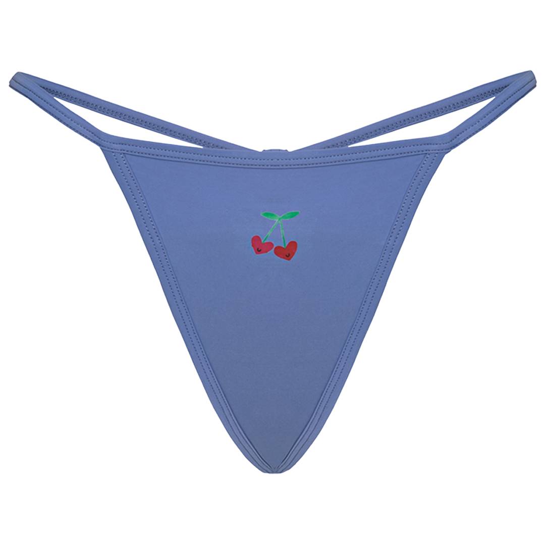Cheeky Cherry Ultra Smooth String Thong Liner-Lila S