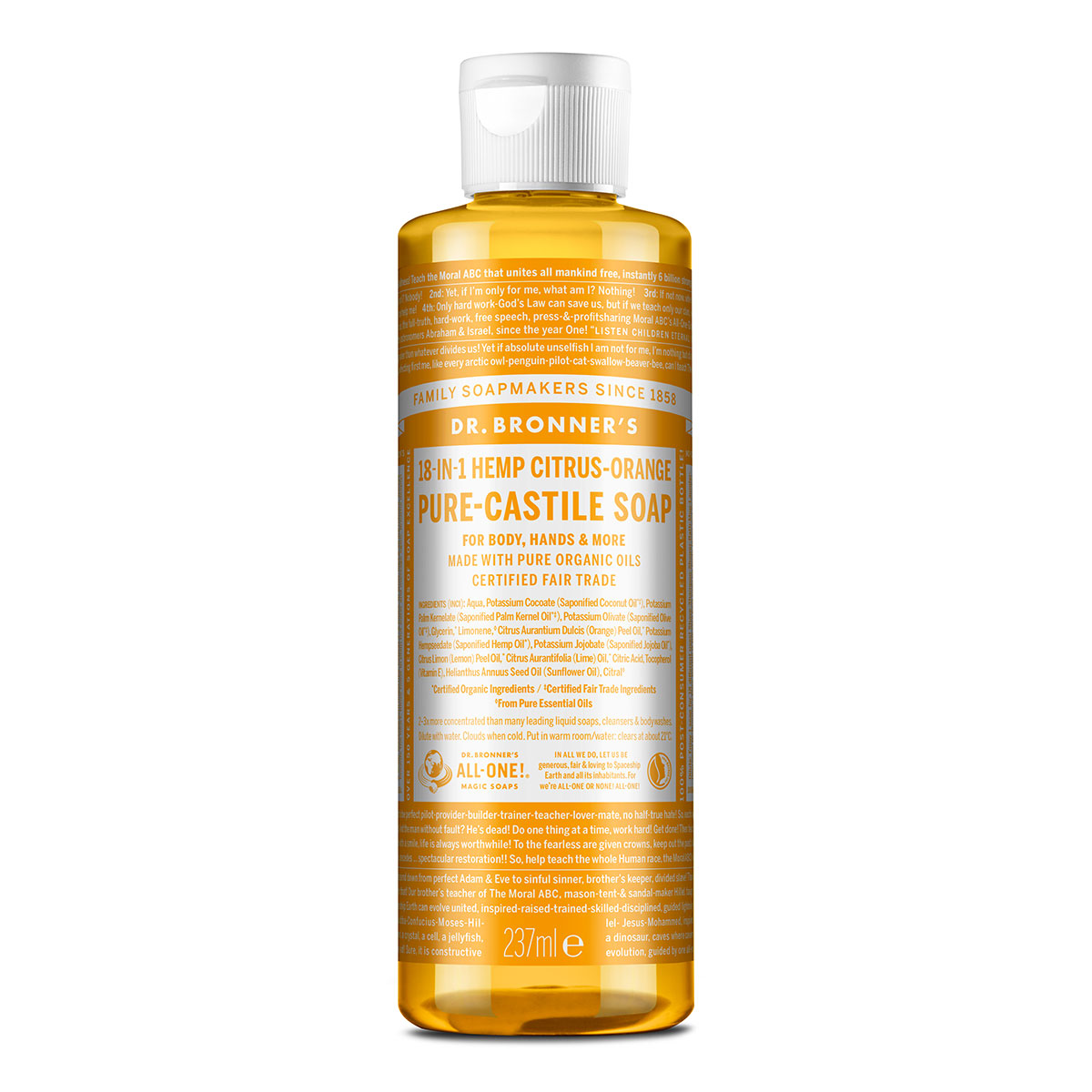 Dr Bronner's Organic Citrus Castile Liquid Soap 237ml