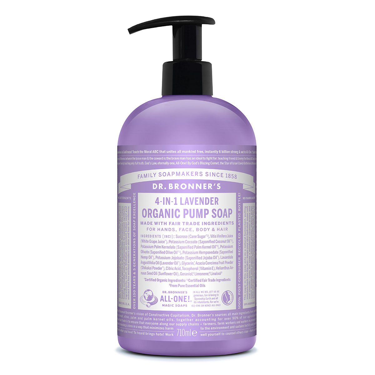 Dr Bronner's Organic Shikakai Lavender Hand & Body Soap 710ml