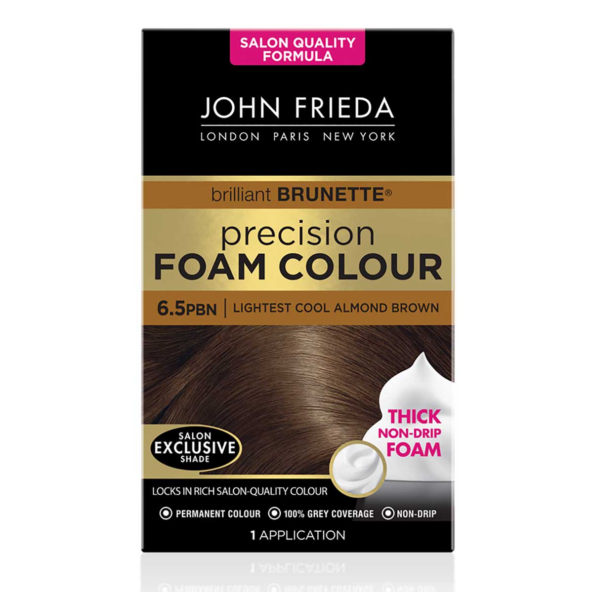 John Frieda Precision Foam Colour 6.5Pbn Lightest Cool Almond Brown