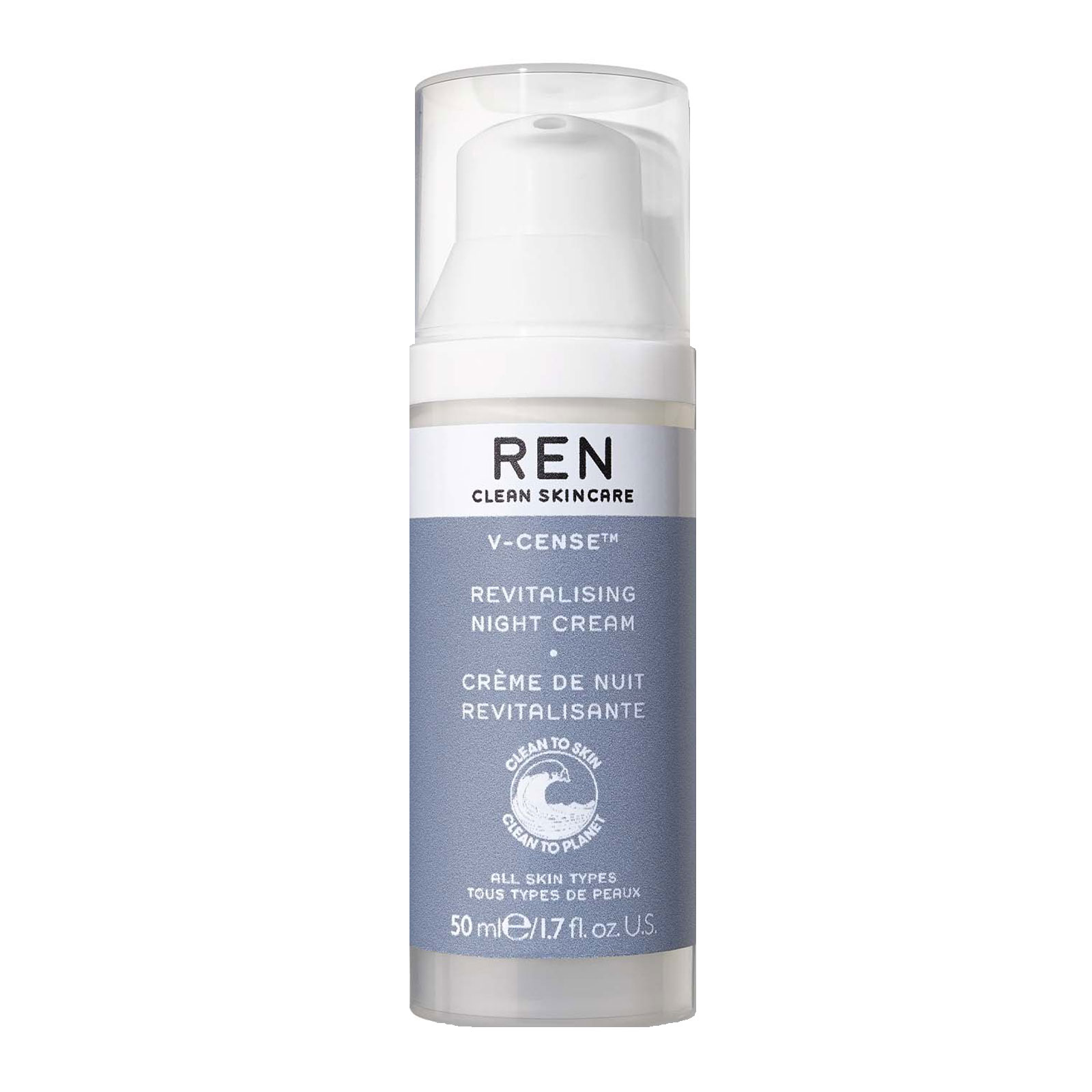 Ren Clean Skincare V-Cense Revitalising Night Cream 50Ml