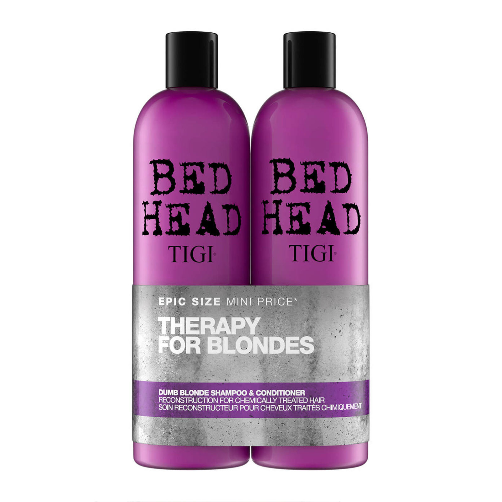 Bed Head by Tigi Dumb Blonde Shampoo and Conditioner for Blonde Hair 2x750ml