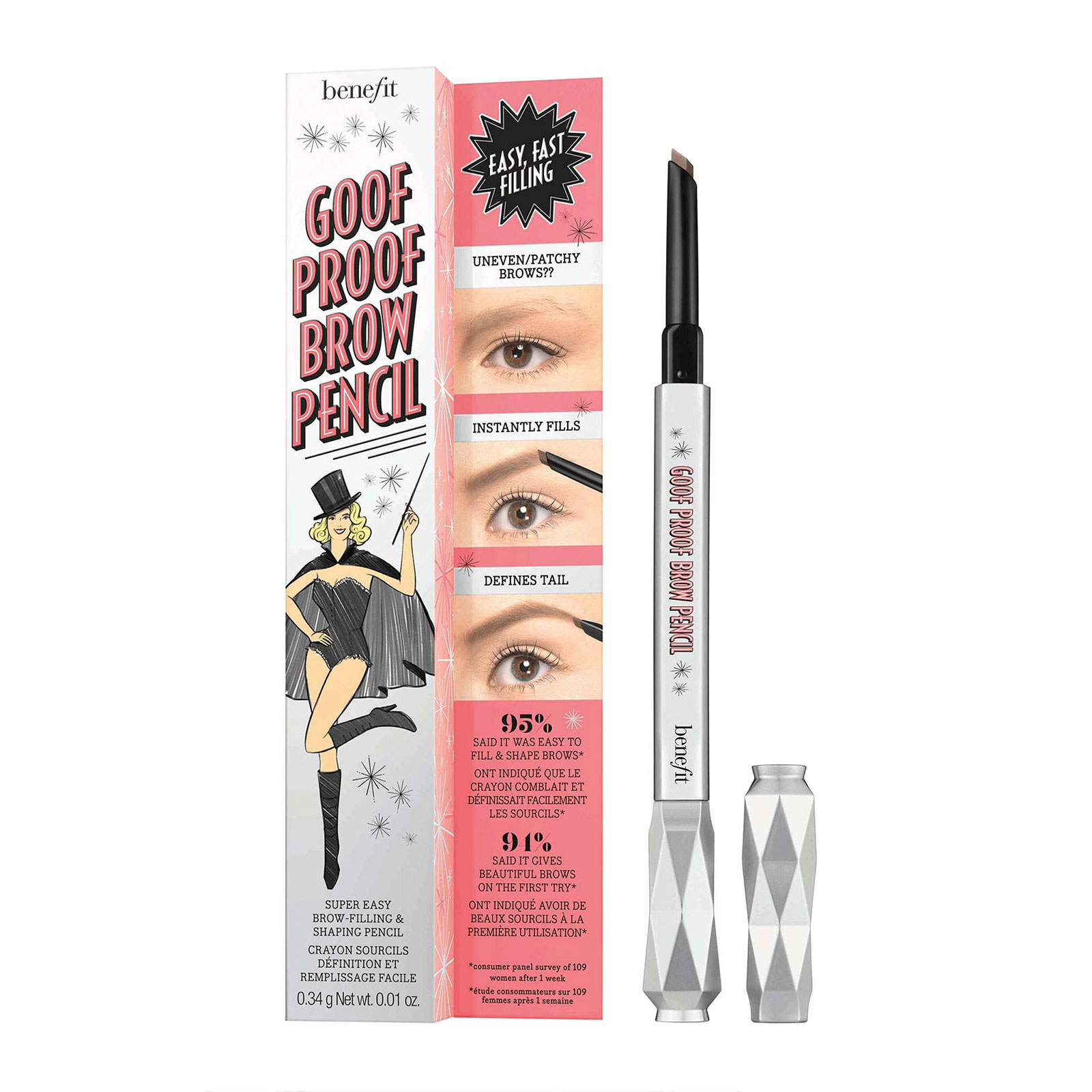 Benefit Goof Proof Easy Shape & Fill Brow Pencil 0.34G Cool Grey