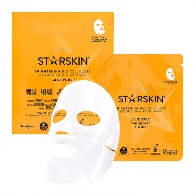 Starskin After Party Coconut Bio-Cellulose Second Skin Brightening Face Mask