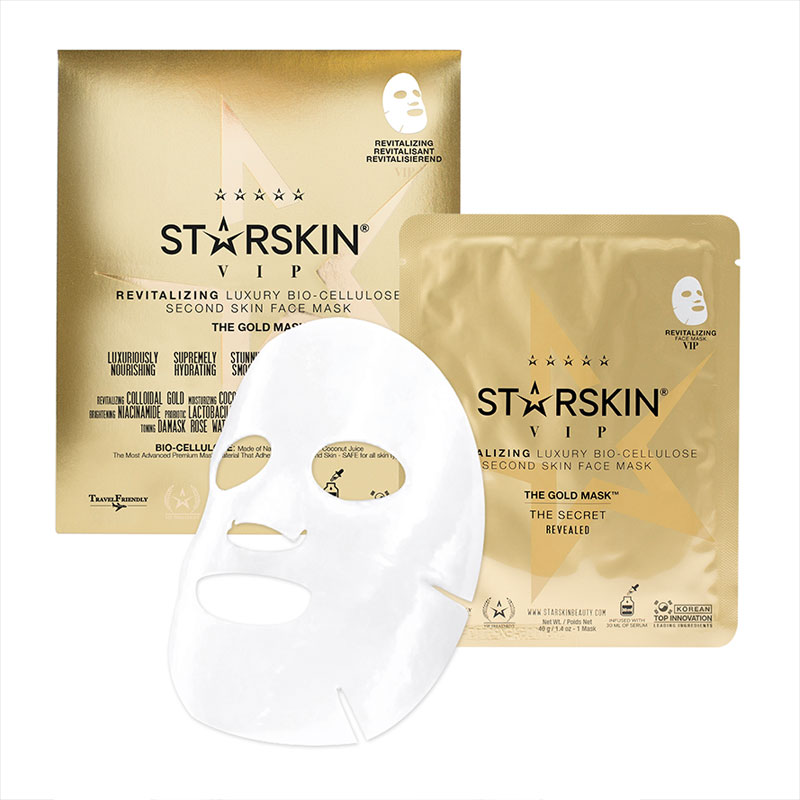 Starskin The Gold Mask Vip Revitalizing Luxury Coconut Bio-Cellulose Second Skin Face Mask