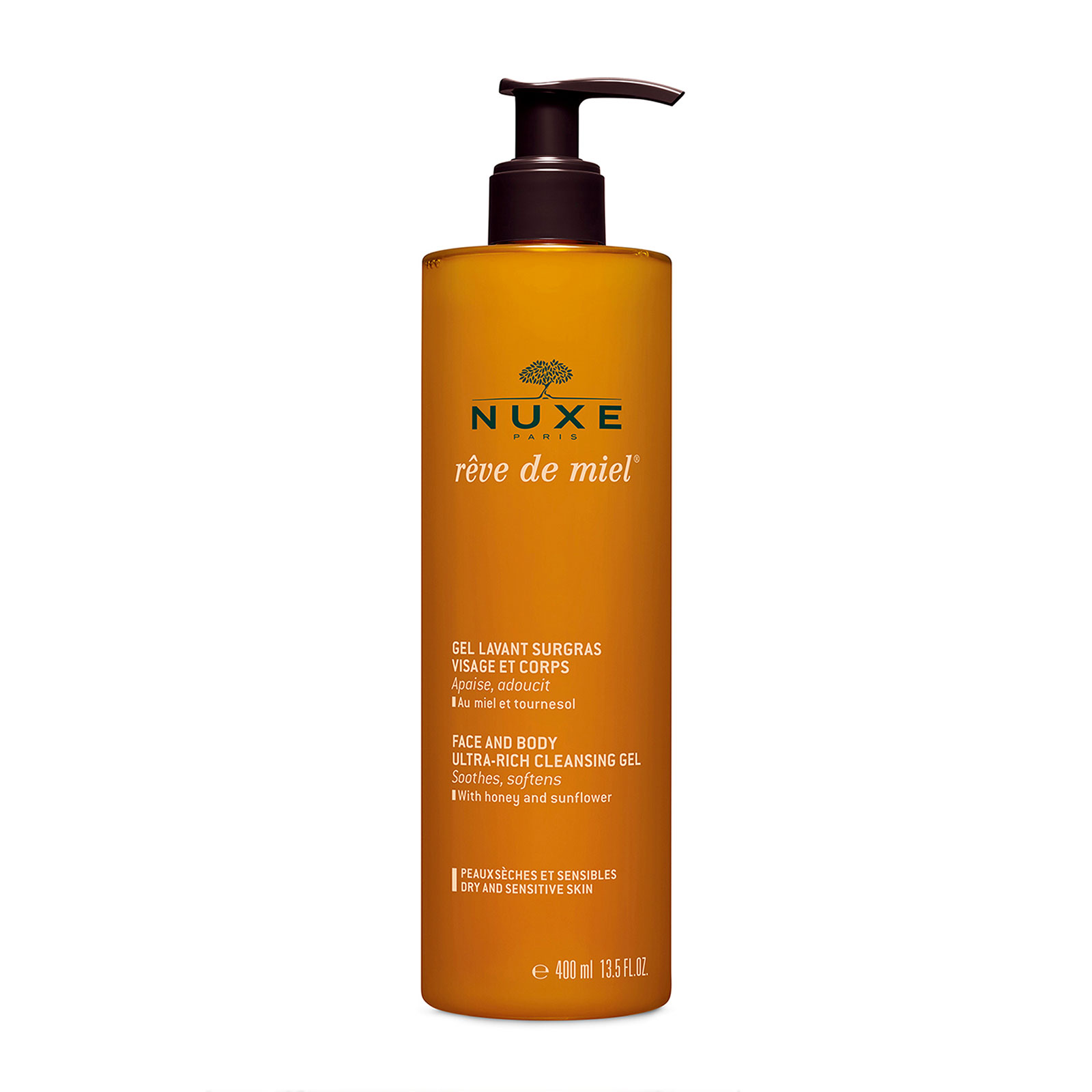 Nuxe Reve De Miel Face And Body Ultra-Rich Cleansing Gel Dry And Sensitive Skin 400Ml