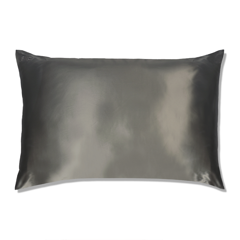 Slip Pure Silk Pillowcase Queen Size Charcoal